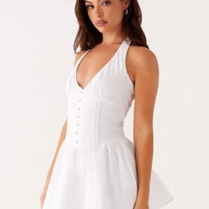 Peppermayo White Backless Dress
